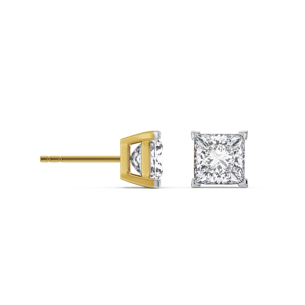 1.5 Ct Classic Square Diamond Studs : E947