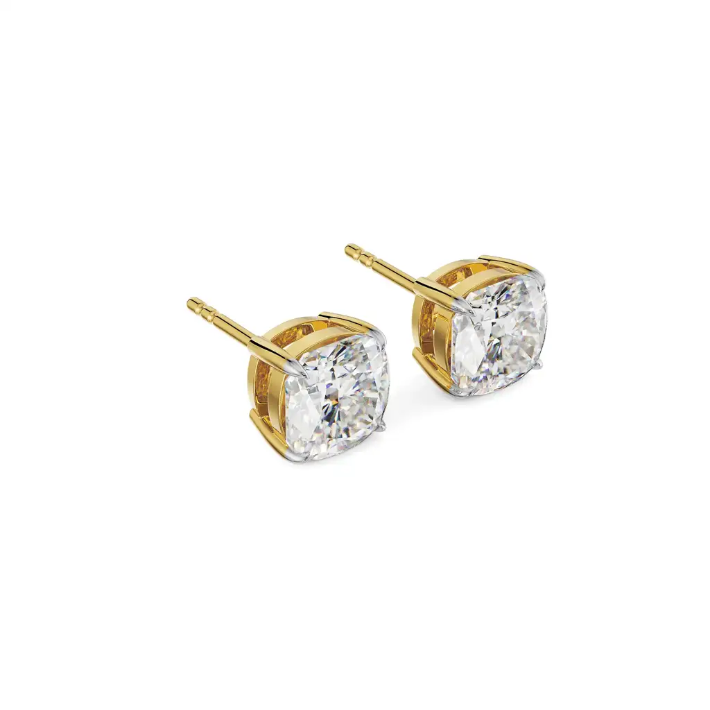 1 Ct Cushion Diamond Studs : E961