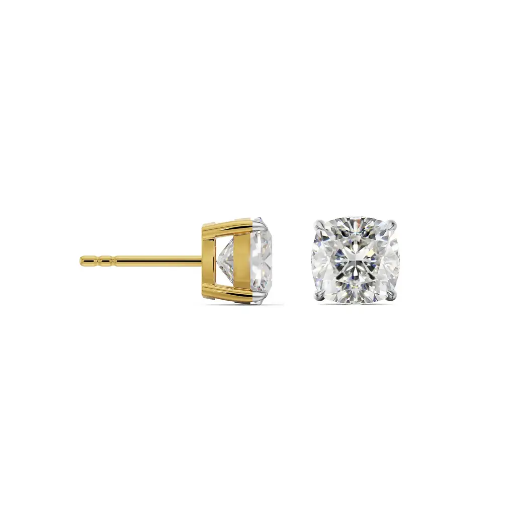 1 Ct Cushion Diamond Studs : E961