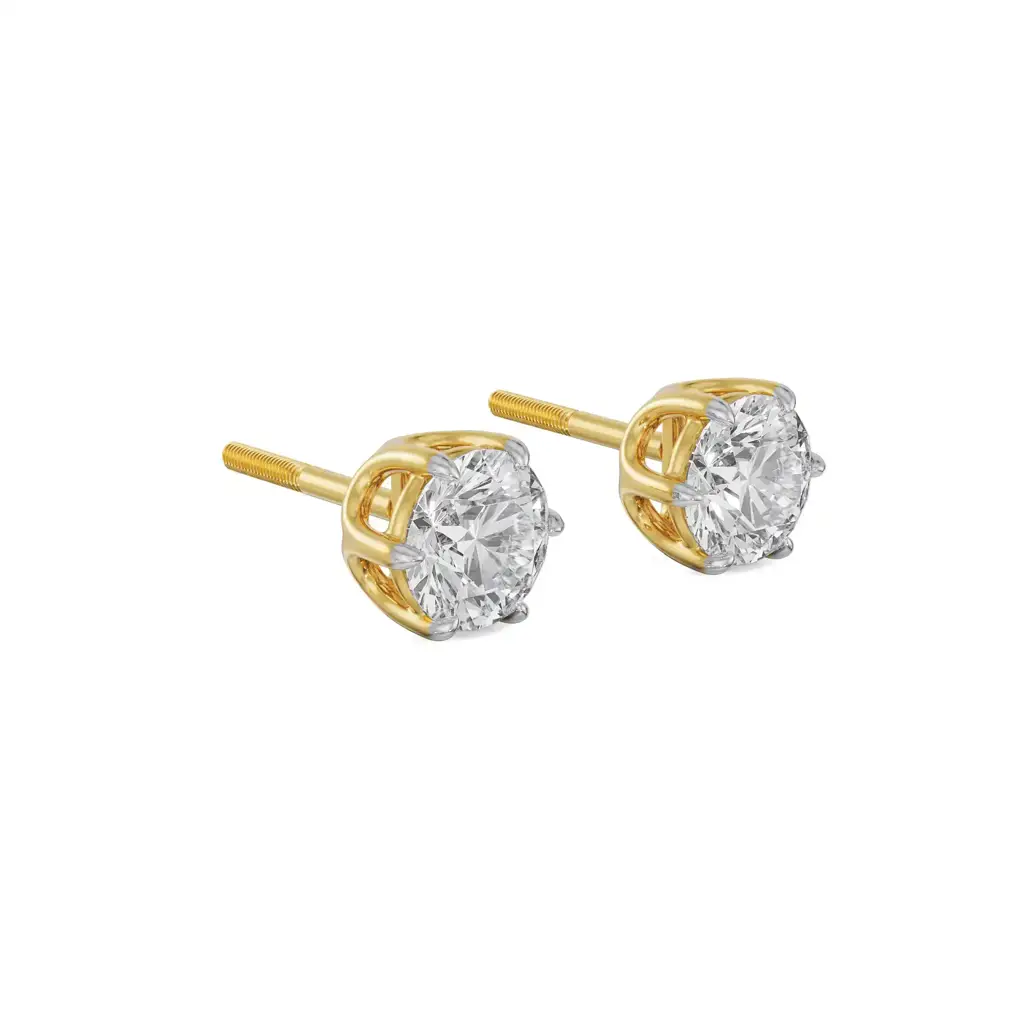 0.70 Ct Round Diamond Studs : E972