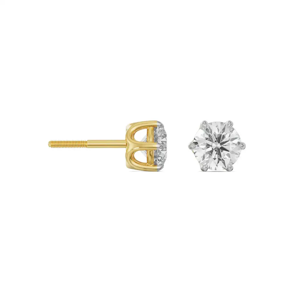0.70 Ct Round Diamond Studs : E972