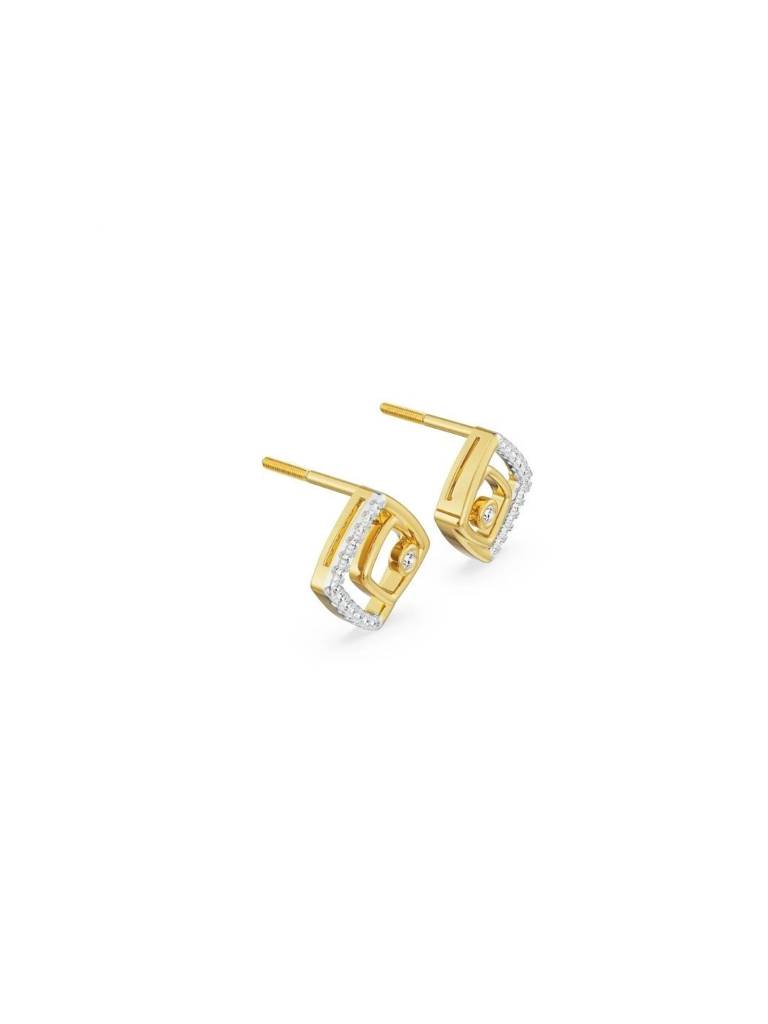 Glimmering Maze Diamond Earrings : E988
