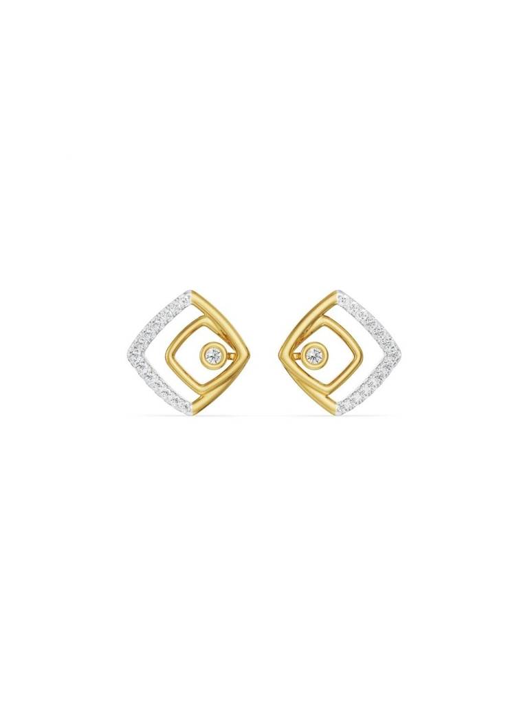 Glimmering Maze Diamond Earrings : E988
