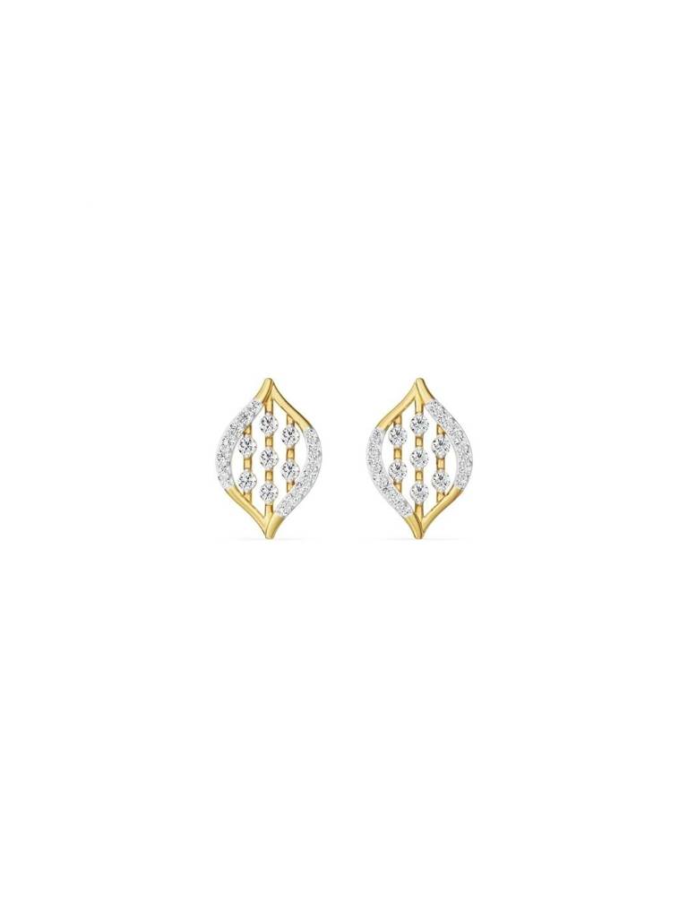 Parallel Stroke Diamond Earrings : E992