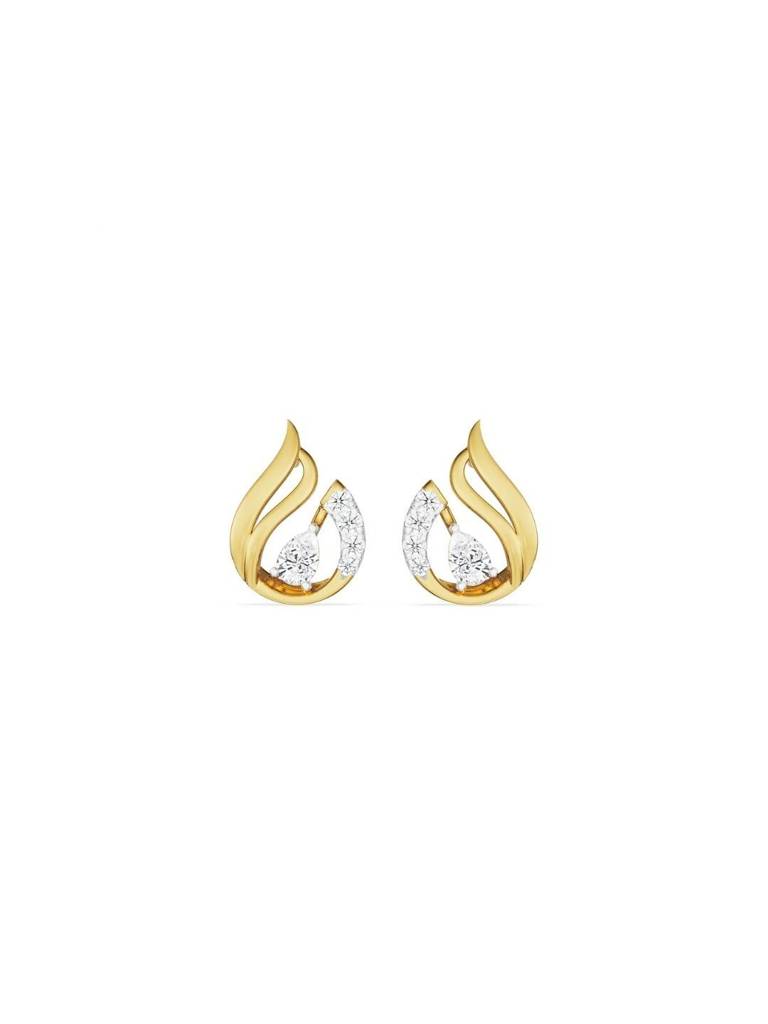 Pear Swan Diamond Studs : E993
