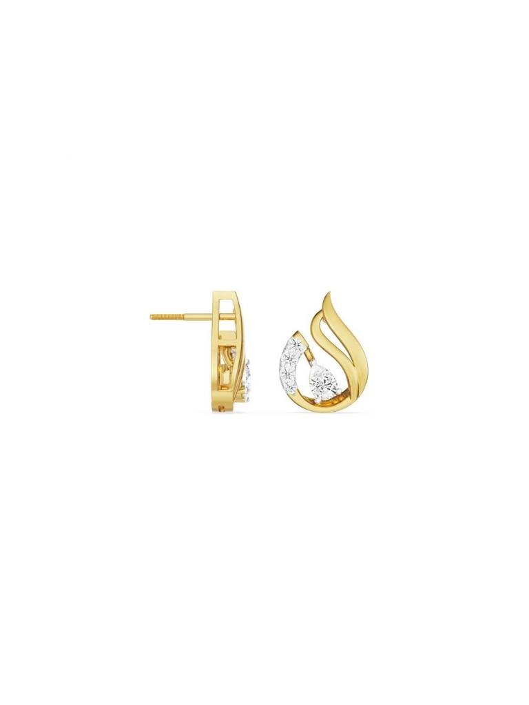 Pear Swan Diamond Studs : E993
