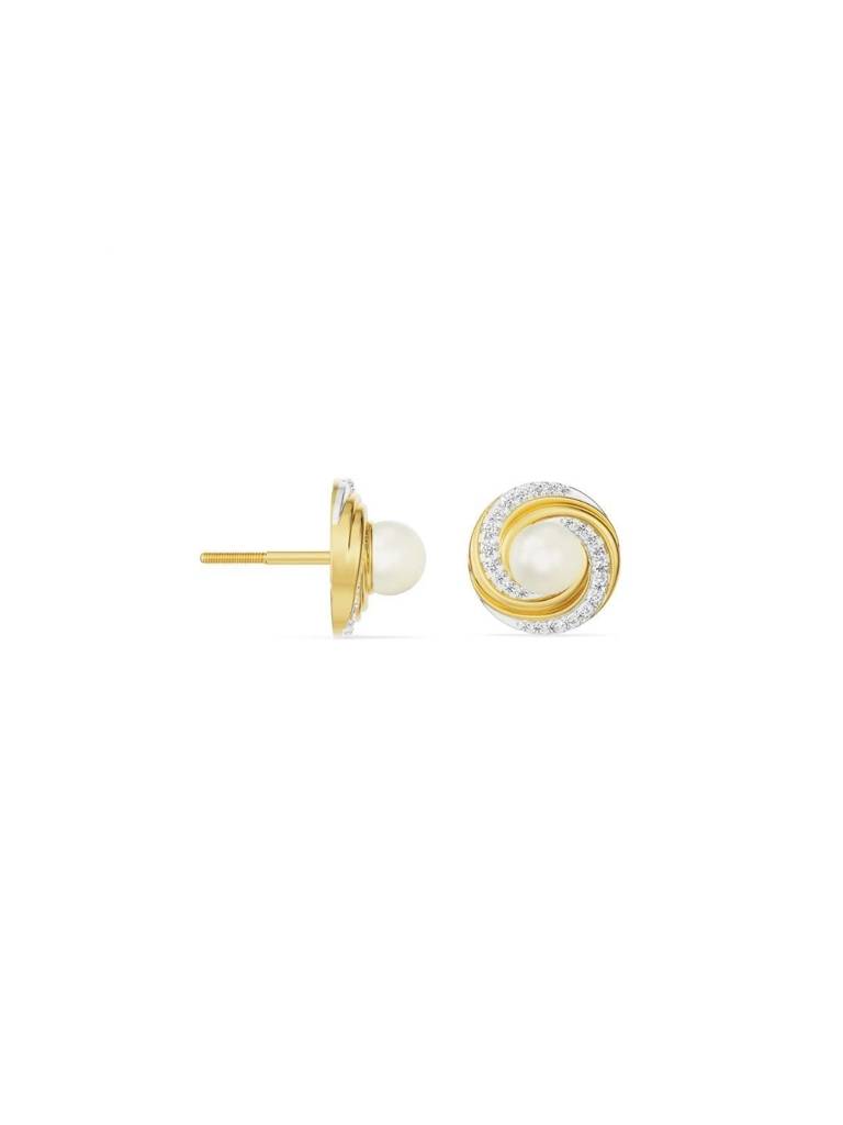 Pearly Swirly Diamond Earrings : E994