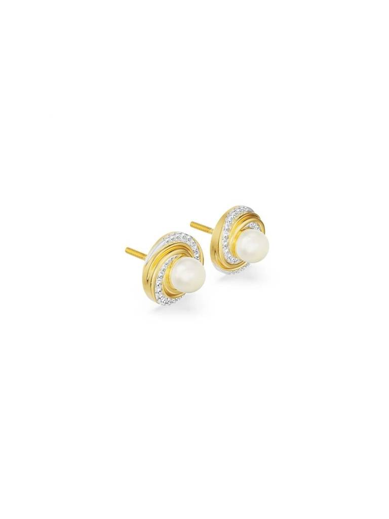 Pearly Swirly Diamond Earrings : E994