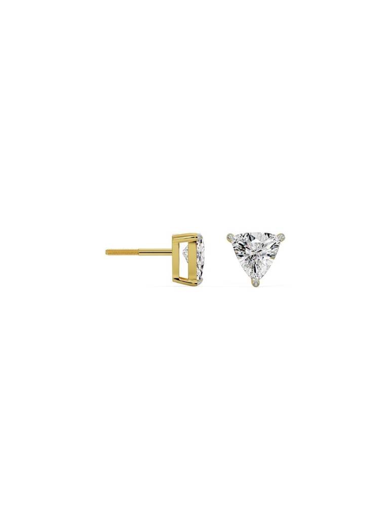 0.5 Ct Trillion Curved Solitaire Studs : E996