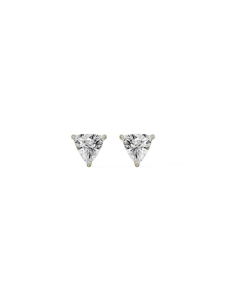 0.5 Ct Trillion Curved Solitaire Studs : E996