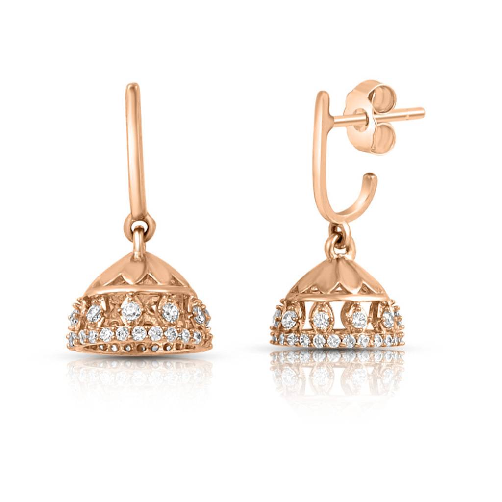 Elegant Rose Gold Plated 925 Sterling Silver Earrings : EAR-20879-RG
