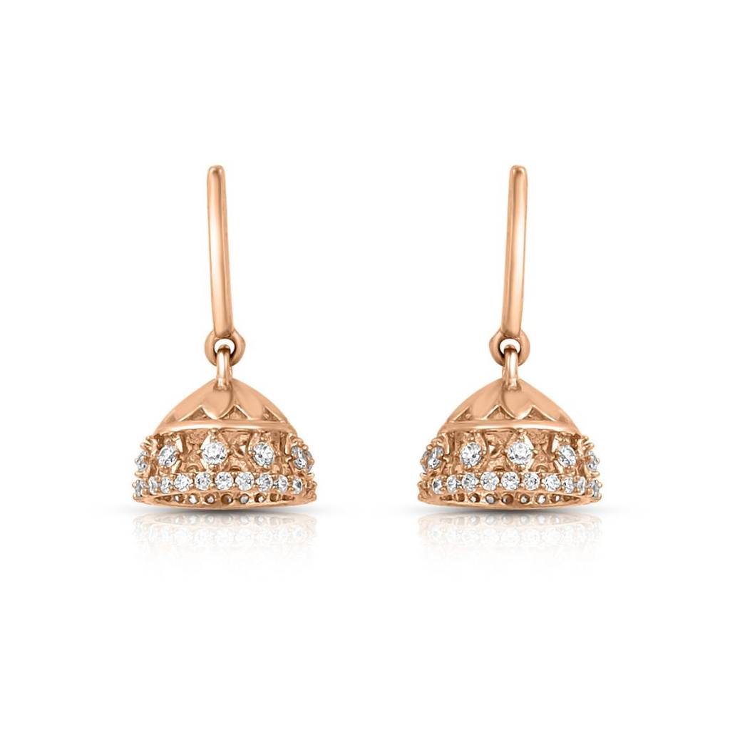 Elegant Rose Gold Plated 925 Sterling Silver Earrings : EAR-20879-RG