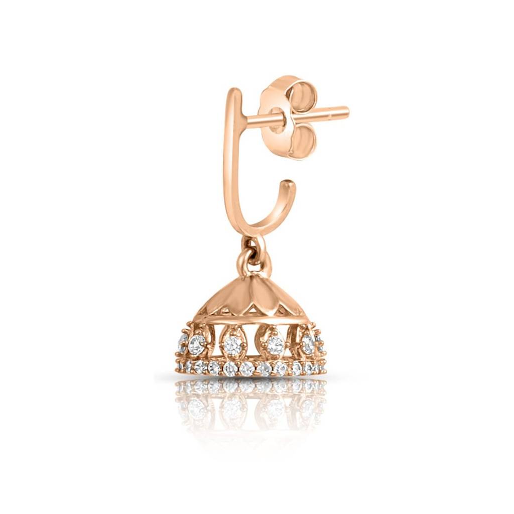 Elegant Rose Gold Plated 925 Sterling Silver Earrings : EAR-20879-RG