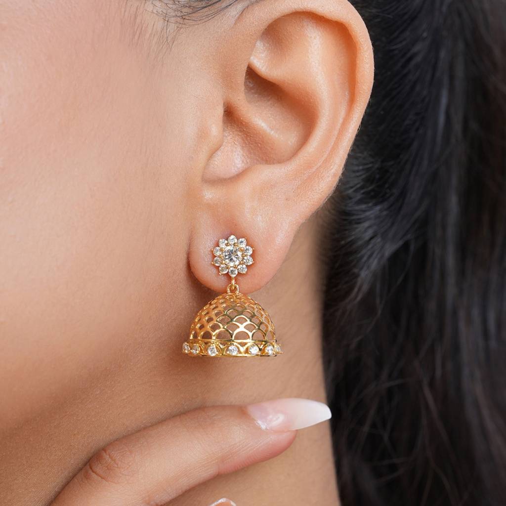 Classic Gold Plated 925 Sterling Silver Earrings : EAR-20880-G