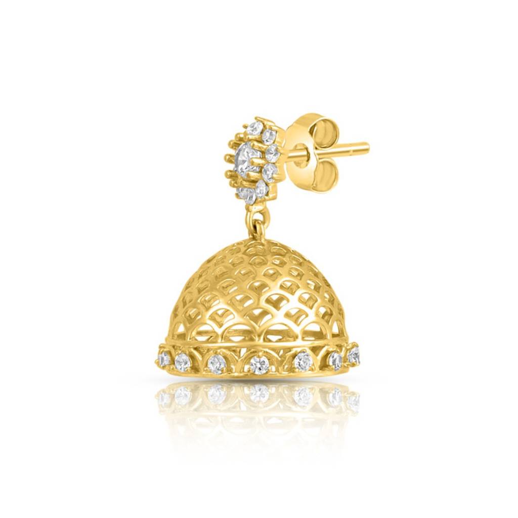 Classic Gold Plated 925 Sterling Silver Earrings : EAR-20880-G