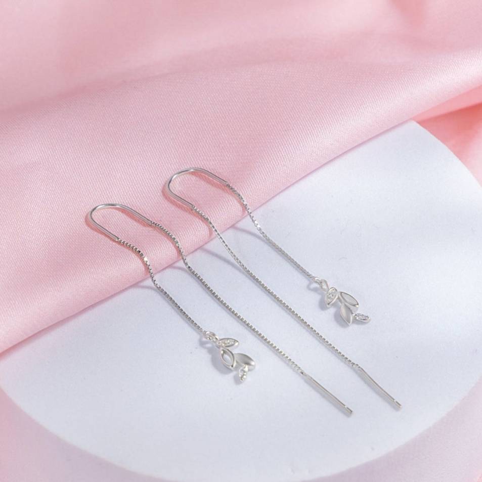 Whisper Threads Rhodium Plated 925 Sterling Silver Earrings : EAR-20909-R