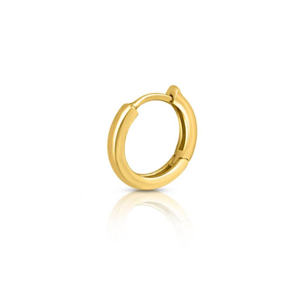 Classic Gold Plated 925 Sterling Silver Hoop Earrings : EAR-20935-G