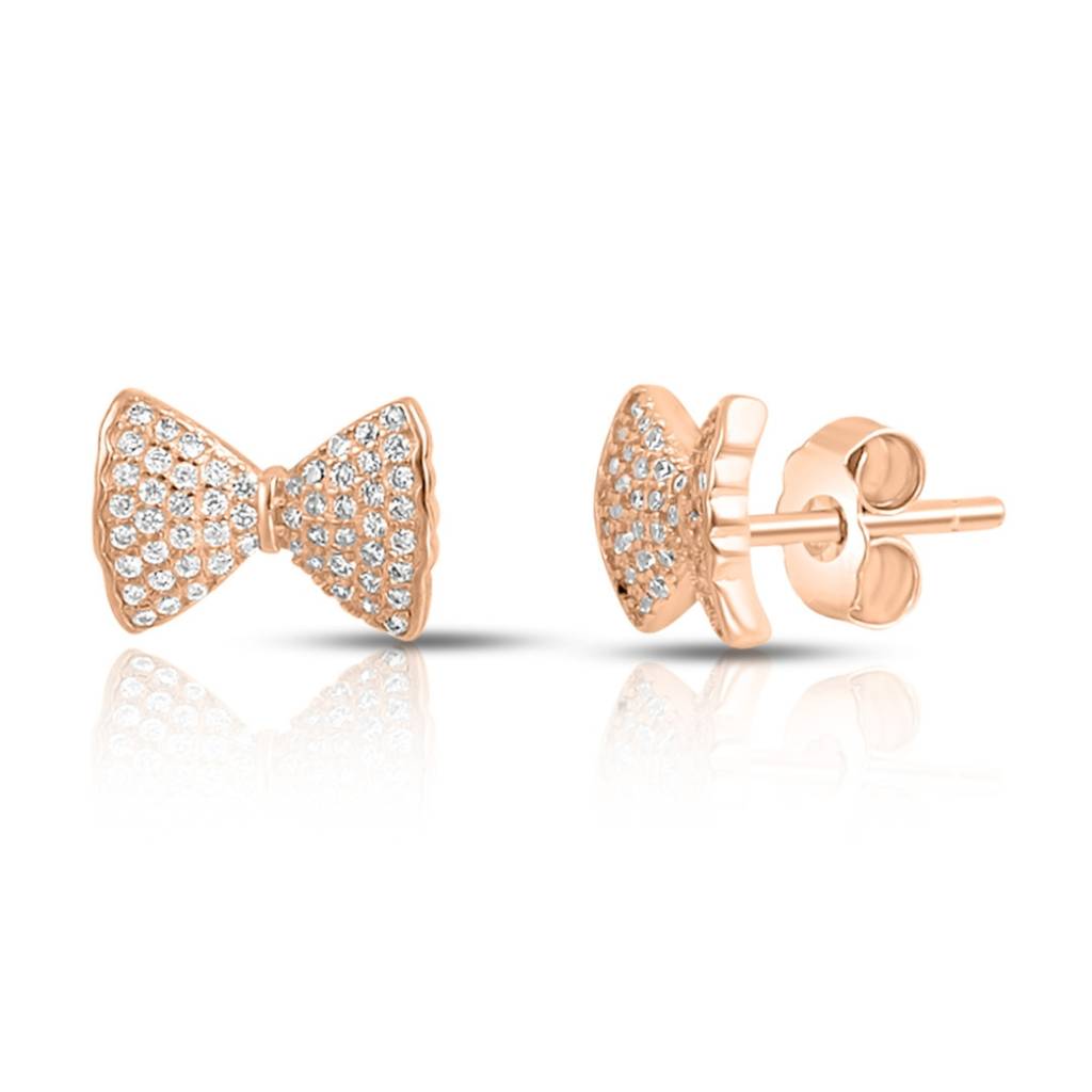 Secret Sparkle Rose Gold Plated 925 Sterling Silver Earrings : EAR-20939-RG