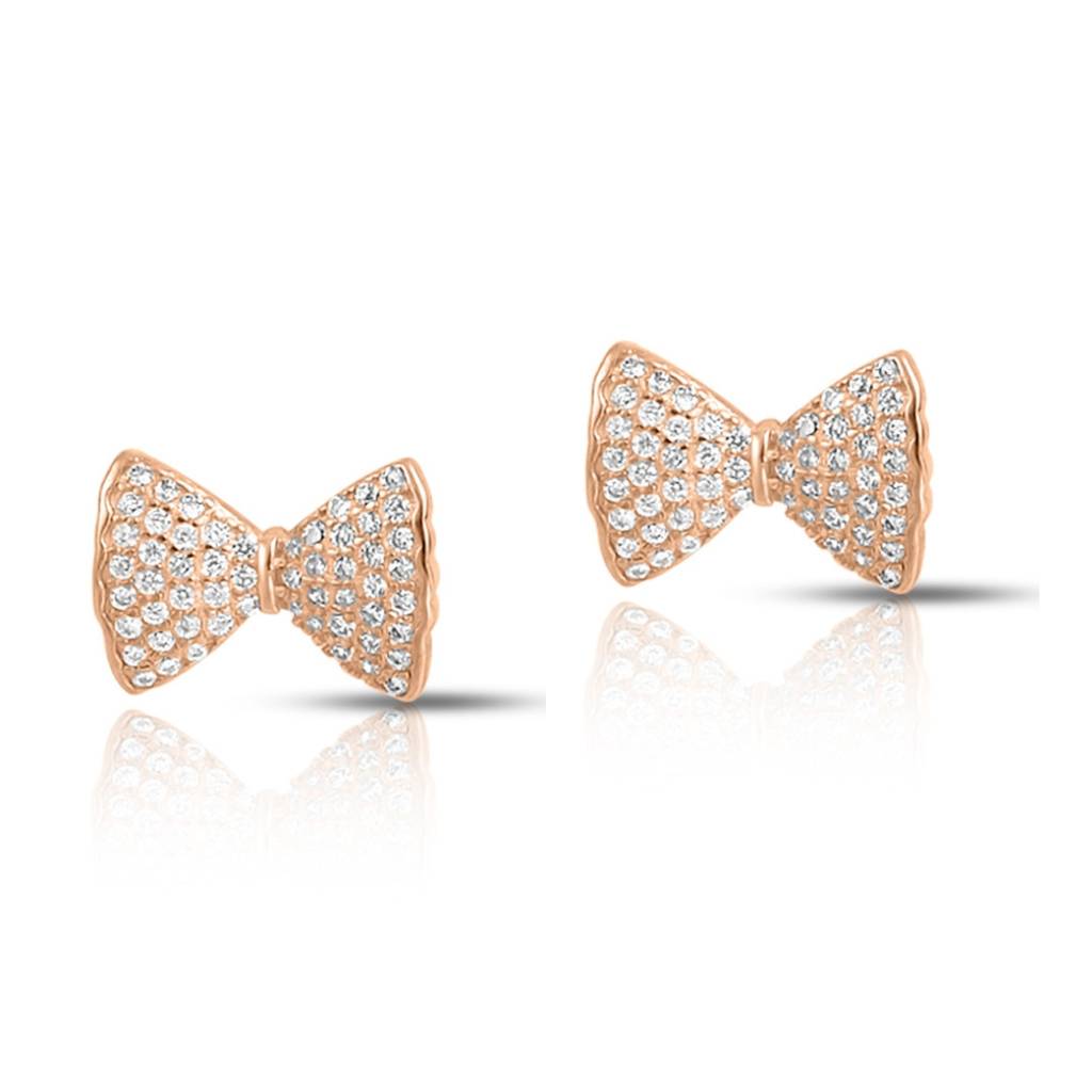 Secret Sparkle Rose Gold Plated 925 Sterling Silver Earrings : EAR-20939-RG