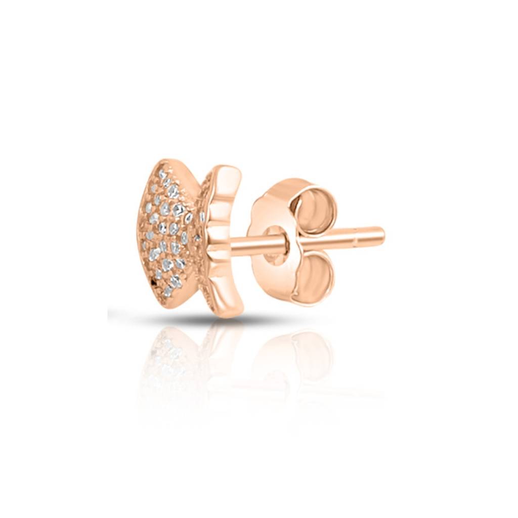 Secret Sparkle Rose Gold Plated 925 Sterling Silver Earrings : EAR-20939-RG