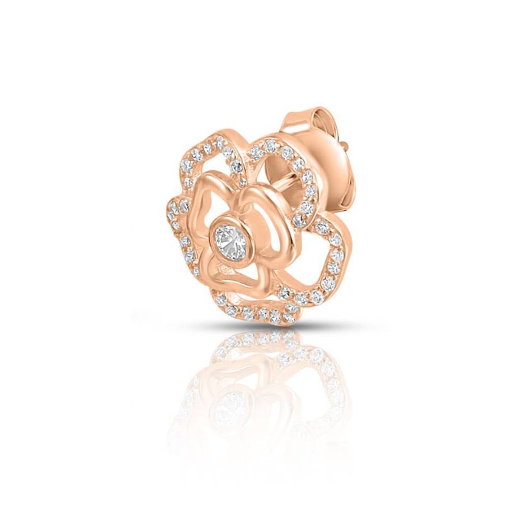 Ethereal Beauty Rose Gold Plated 925 Sterling Silver Earrings : EAR-20950-RG
