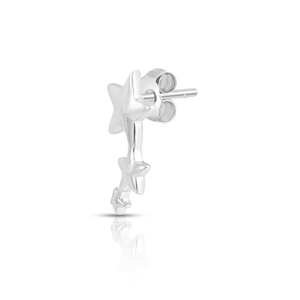Celestial Twinkle Rhodium Plated 925 Sterling Silver Earrings : EAR-20967-R