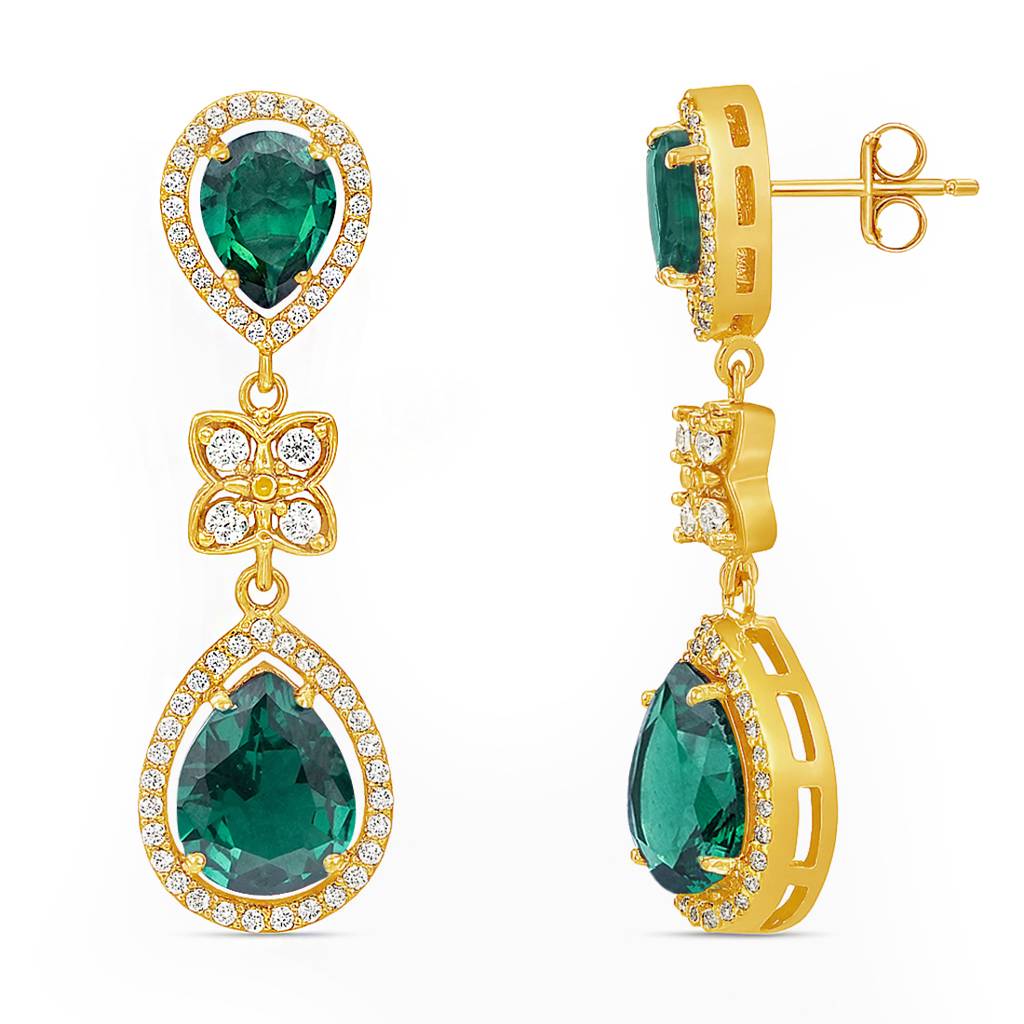 Crystal Pavã© Hug Rhodium-Plated 925 Silver Micro Hoop Earring : EAR-20994-G