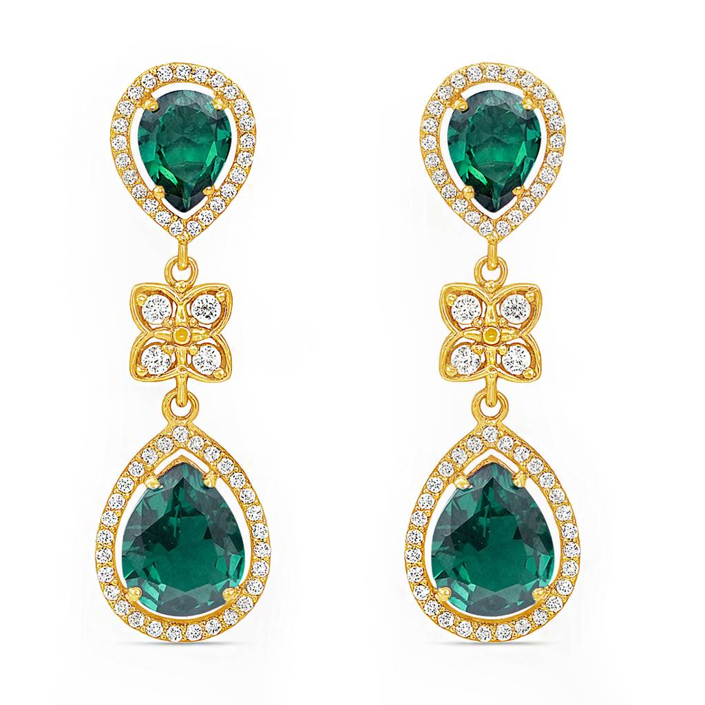 Crystal Pavã© Hug Rhodium-Plated 925 Silver Micro Hoop Earring : EAR-20994-G