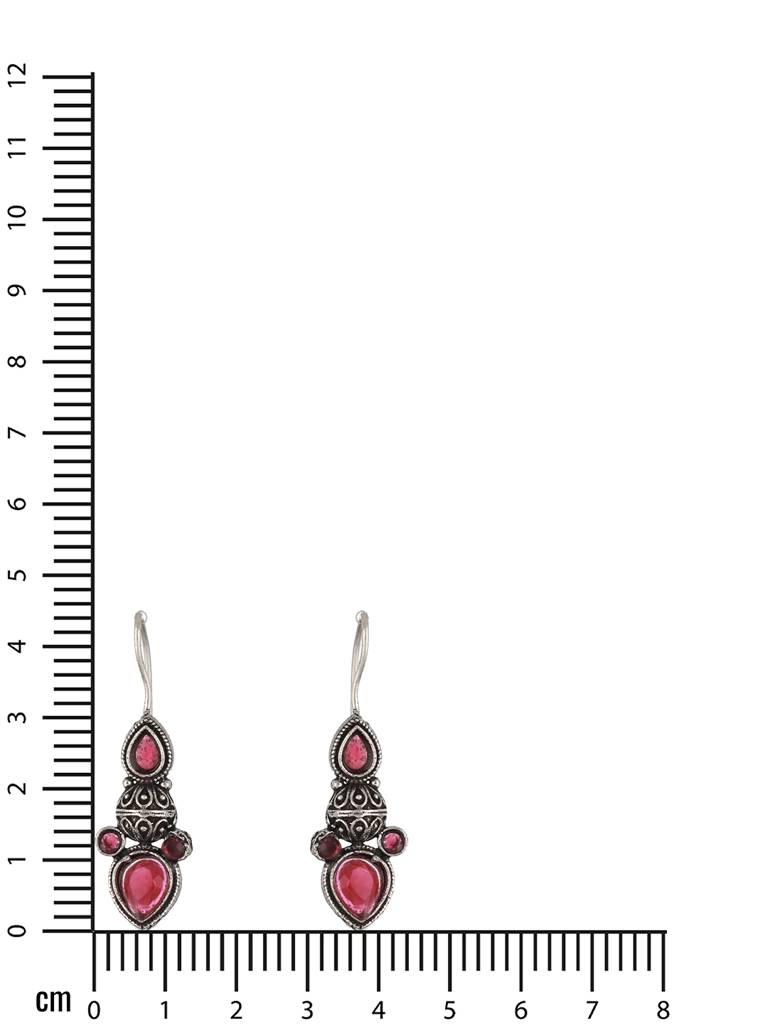 Silver-Plated Drop Earrings : EAR-JS23-30217