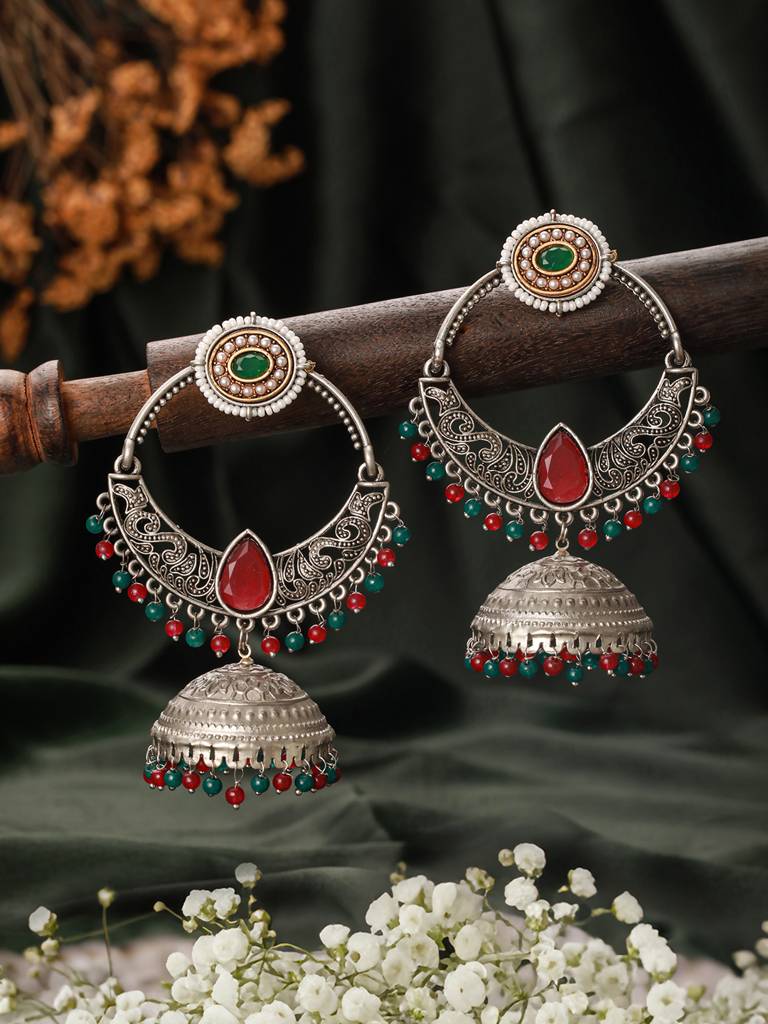 Women Contemporary Jhumkas Earrings : EAR-JS24-30275