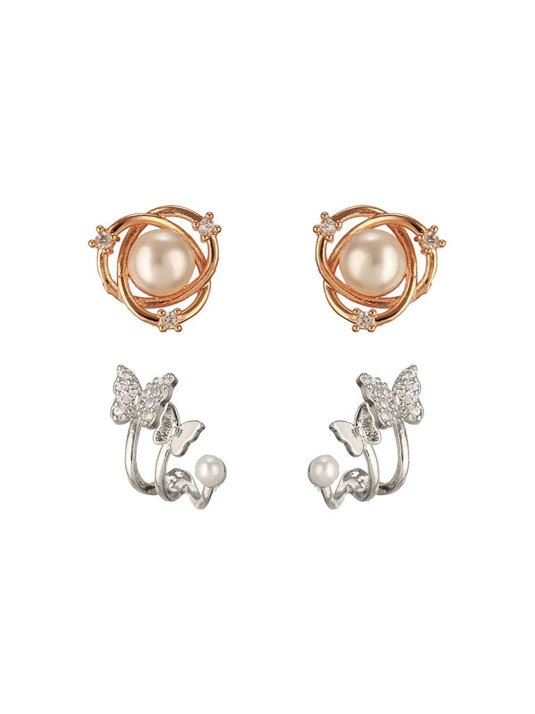 Contemporary Studs Earrings-Set Of 2 : EAR-JS24-30344
