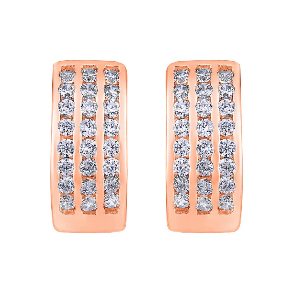 Plated Contemporary Hoop Earrings-30365 : EAR-JS25-30365
