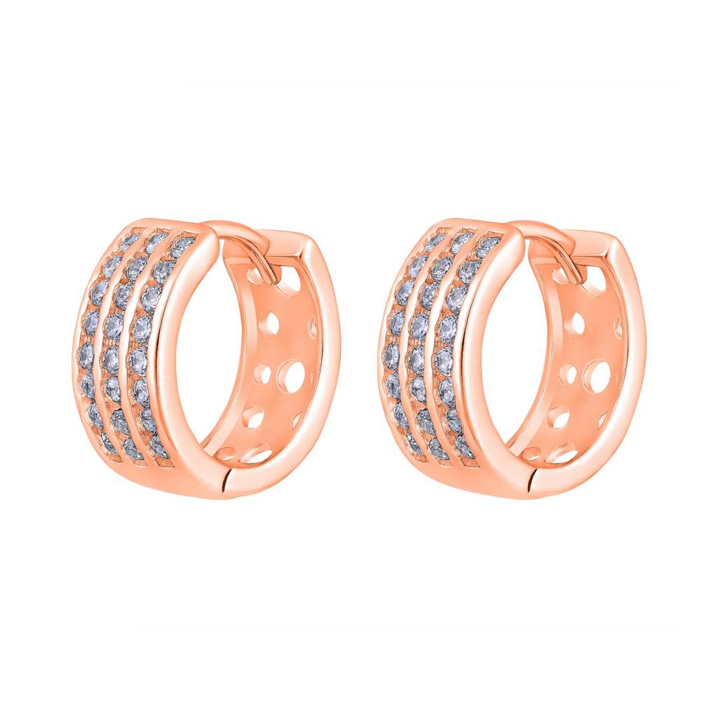Plated Contemporary Hoop Earrings-30365 : EAR-JS25-30365
