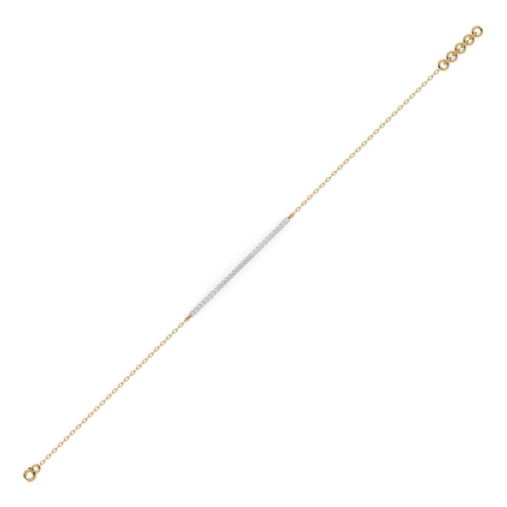 0.27Ct Lab Grown Diamond Bracelet In 18Kt Gold Vermeil : LLBR0118