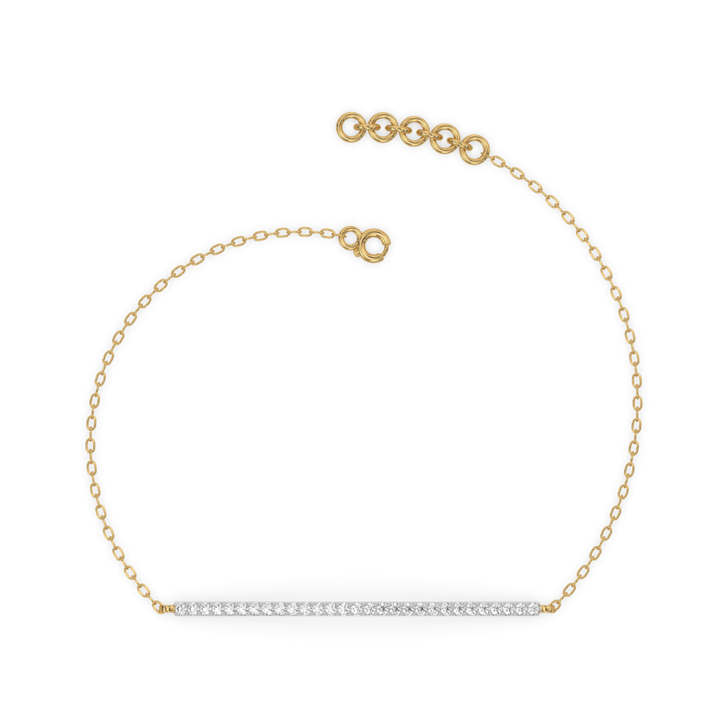 Row Of Radiance - Lab Diamond Bracelet : LLBR0118
