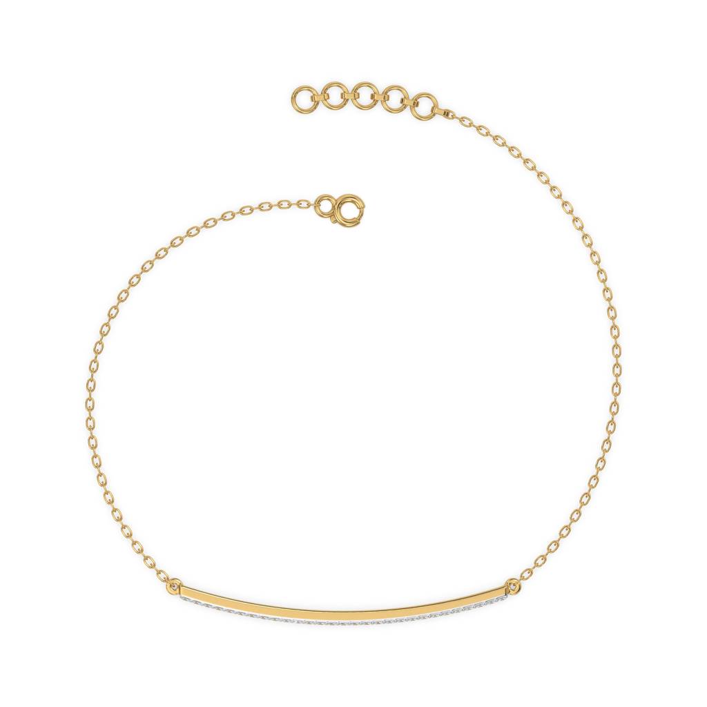 0.27Ct Lab Grown Diamond Bracelet In 18Kt Gold Vermeil : LLBR0118