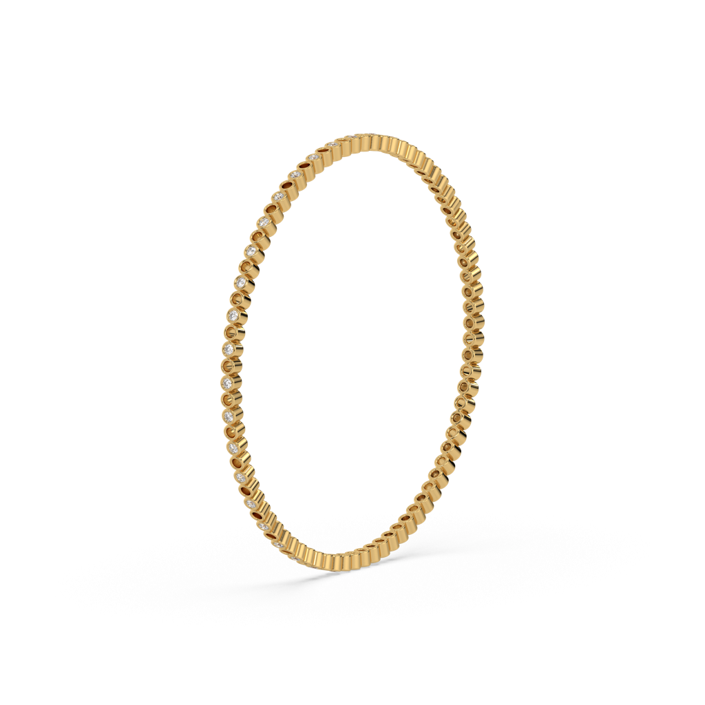 Beaded - Lab Diamond Bangle : LLBG0090