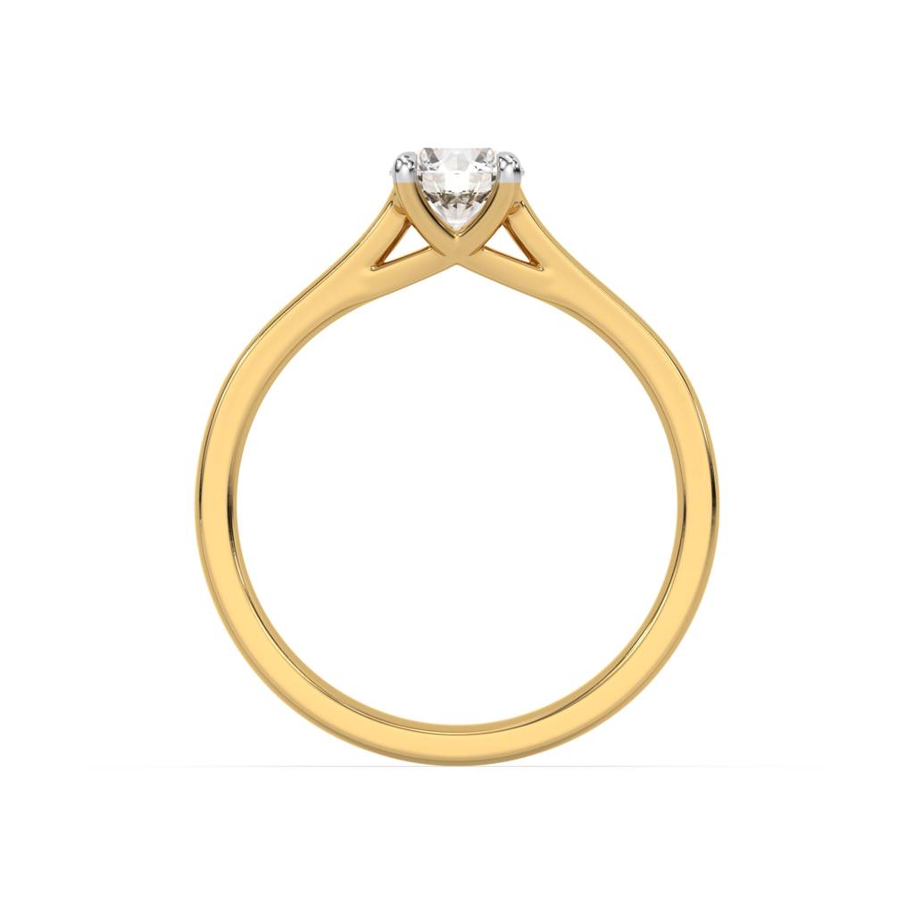 0.35Ct Gold Vermeil Lab Grown Diamond Ring : LLRG0157