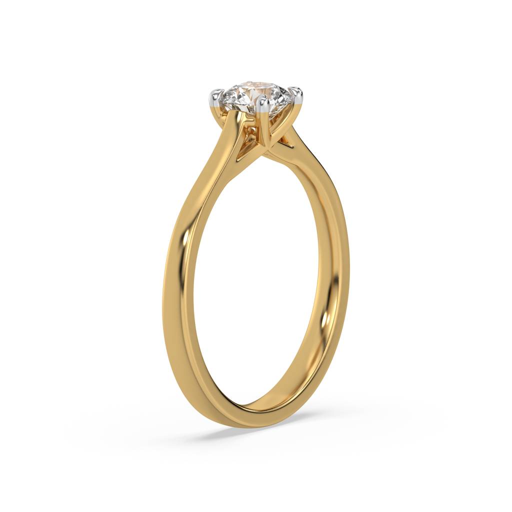 0.35Ct Gold Vermeil Lab Grown Diamond Ring : LLRG0157
