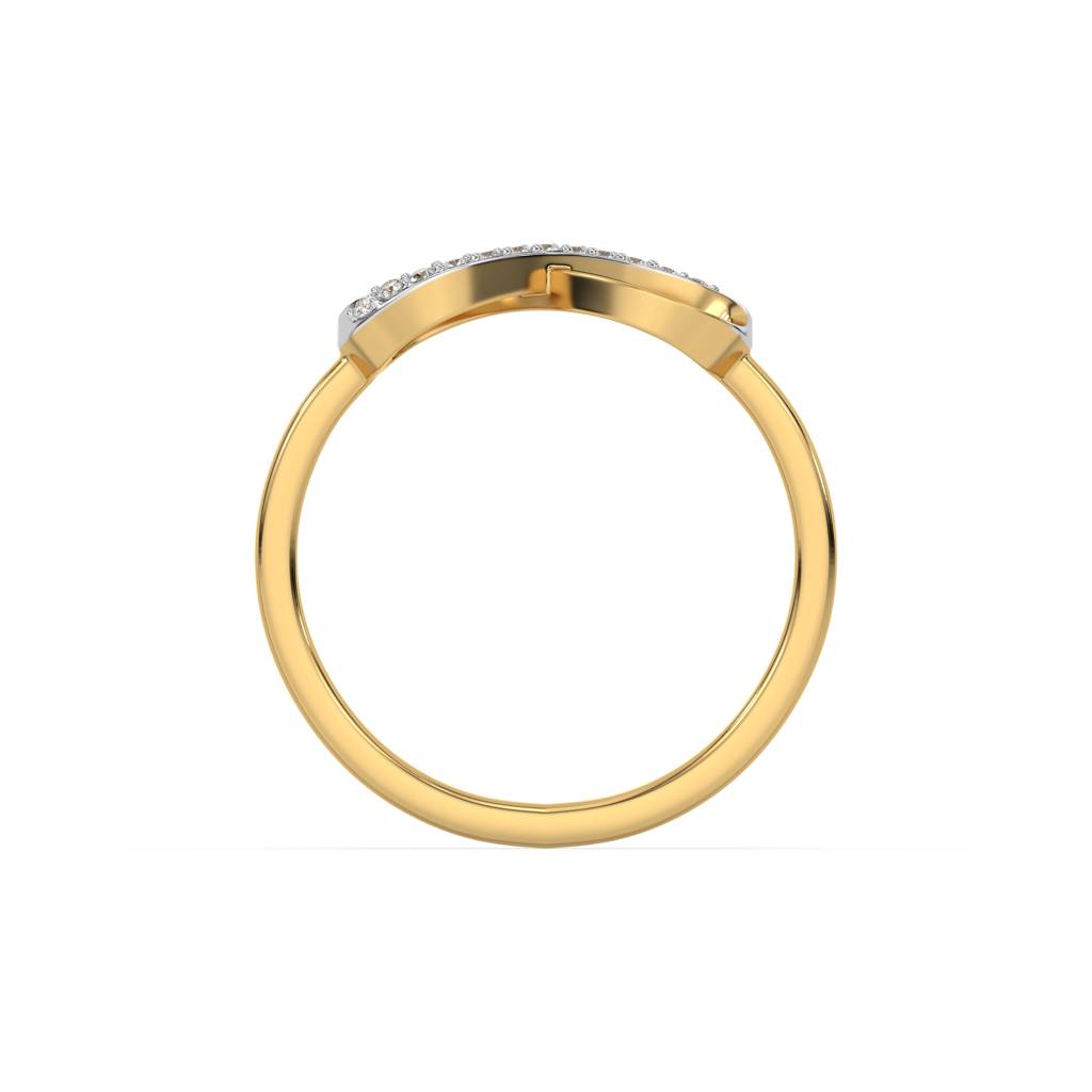 0.06Ct Lab Grown Diamond Ring In 18Kt Gold Vermeil : LLRG0152