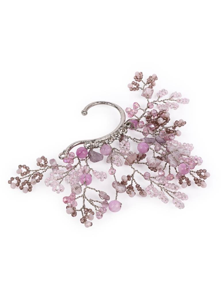 Gold Plated Pink Purple Earcuff For Women : EC-144-01LILAC
