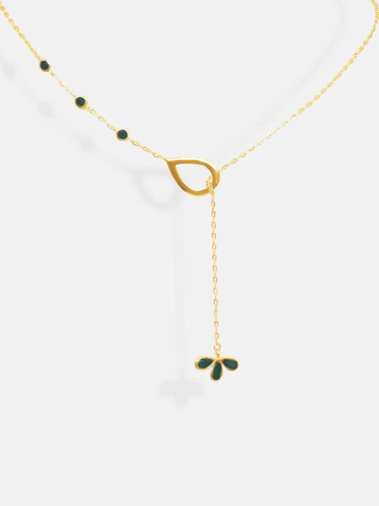 Stac Emerald Lariat Necklace