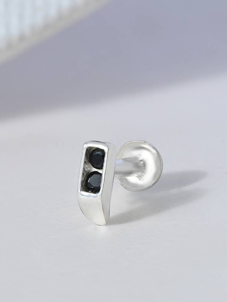 Classic Bar Silver Nose Pin : EFNP3264