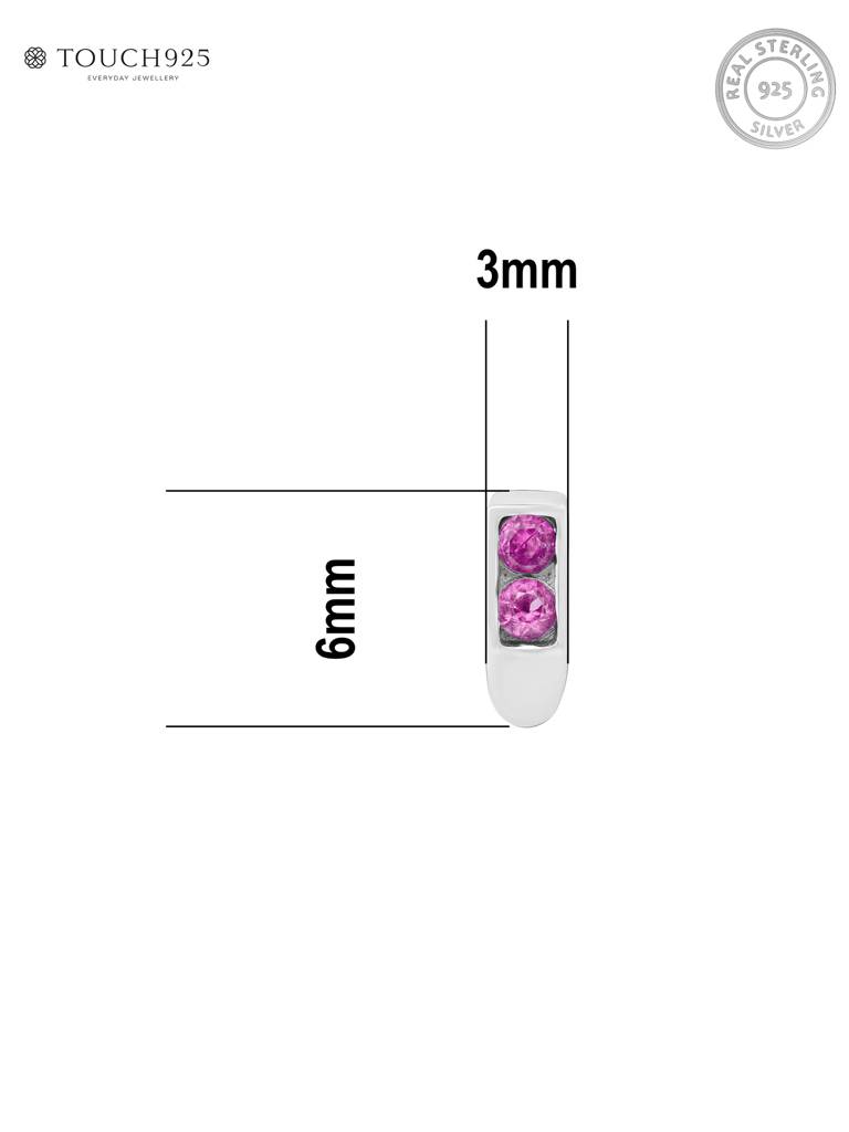 Classic Bar Silver Nose Pin : EFNP3279