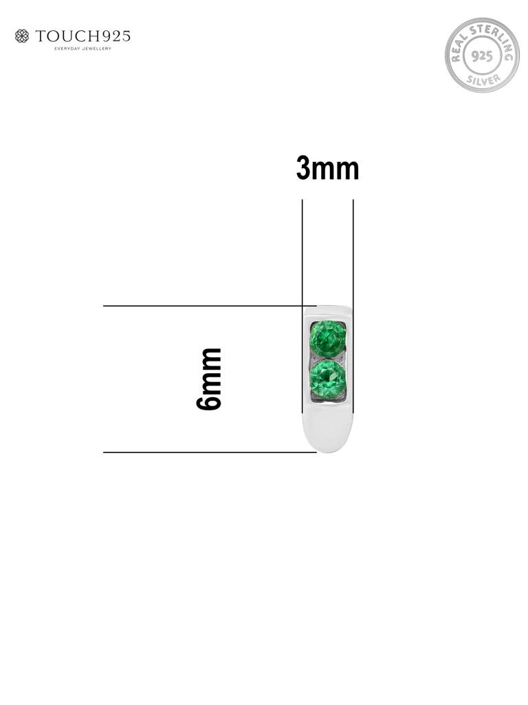 Classic Bar Silver Nose Pin : EFNP3309