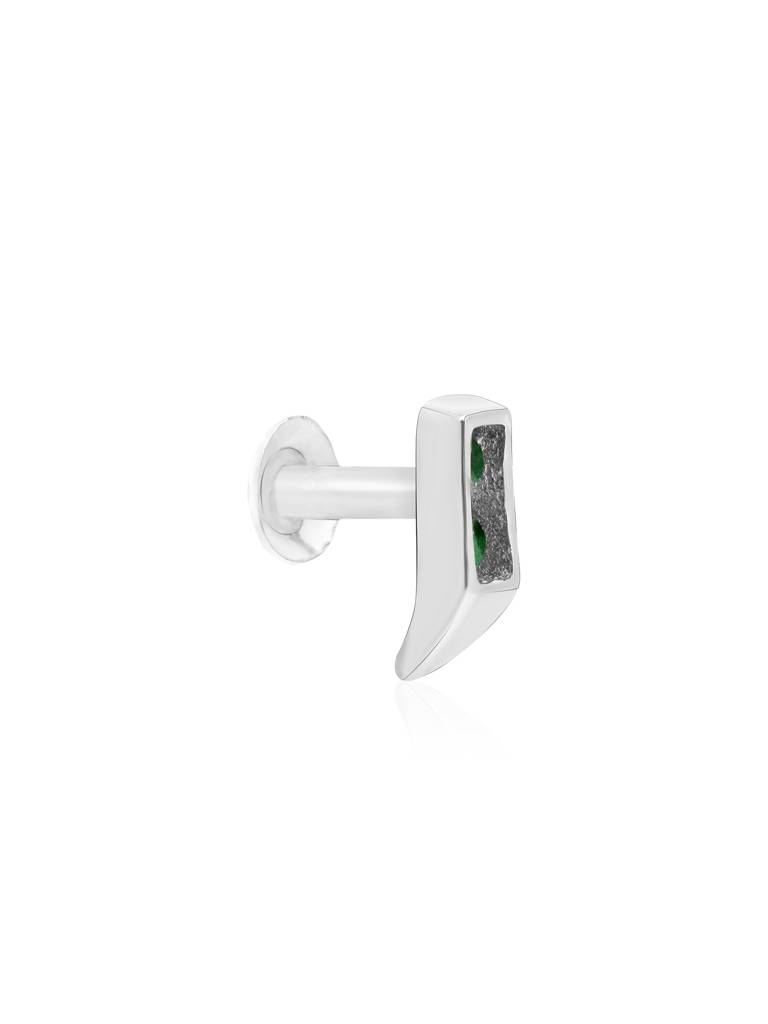 Classic Bar Silver Nose Pin : EFNP3309