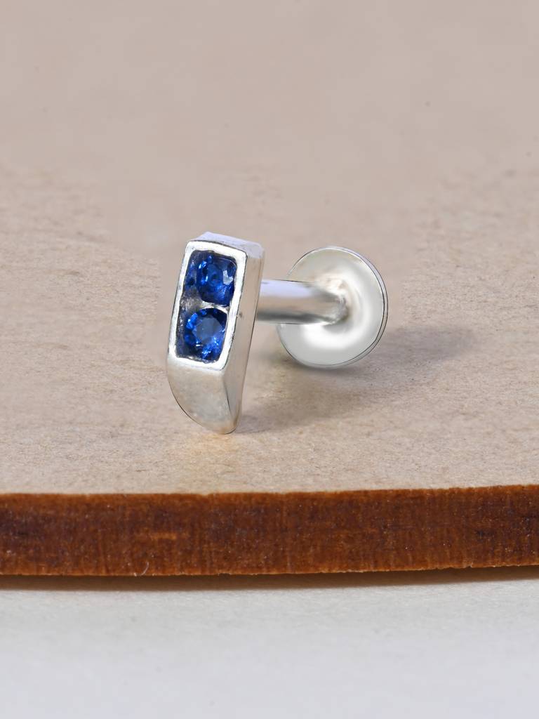 Classic Bar Silver Nose Pin : EFNP3324