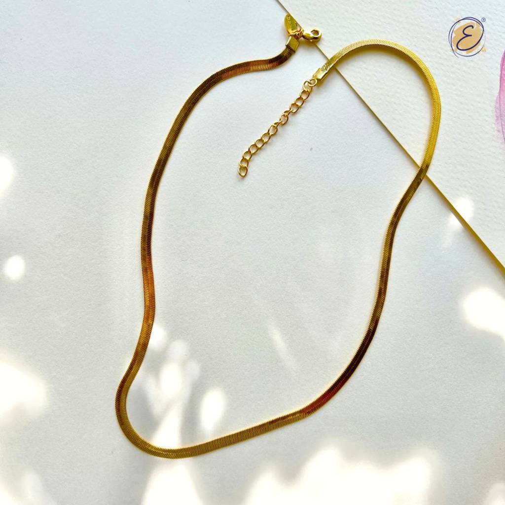Zoe Gold Herringbone Chain