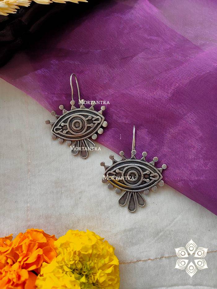 Grey Color Tribal Earrings - Ek-Sfear162 : EK-SFEAR162