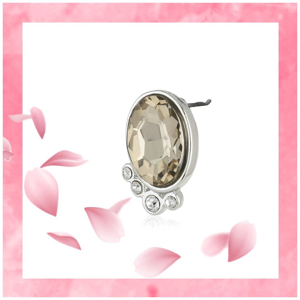 Estele Rose Gold Plated Dazzling Stud Earrings For Women : 653706ER